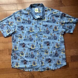 RSVLTS Parks and Rec Burt Macklin Short Sleeve Button Down Short Sleeve3XL Rare